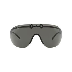 Gucci Shield-Frame Metal Sunglasses Black Mens